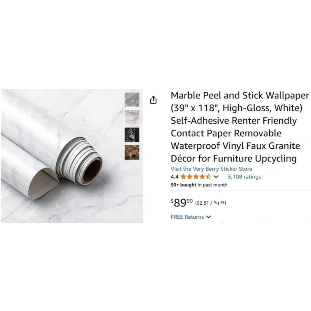 Marble Peel n Stick Contact Paper